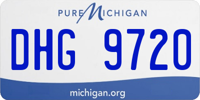 MI license plate DHG9720