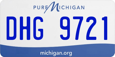 MI license plate DHG9721