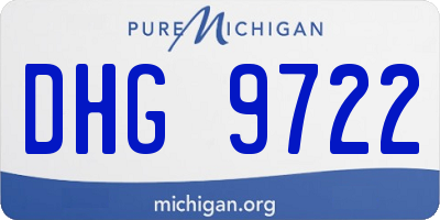 MI license plate DHG9722