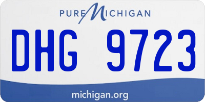 MI license plate DHG9723