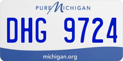 MI license plate DHG9724