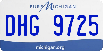 MI license plate DHG9725