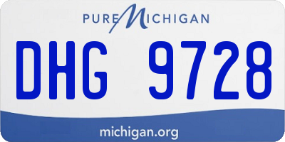 MI license plate DHG9728