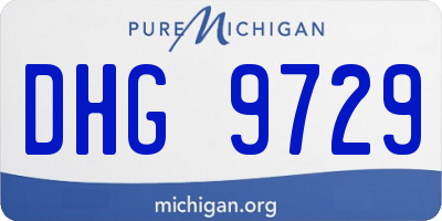 MI license plate DHG9729