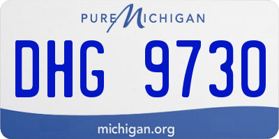 MI license plate DHG9730