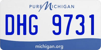 MI license plate DHG9731