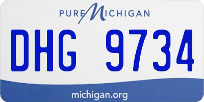 MI license plate DHG9734