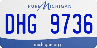 MI license plate DHG9736