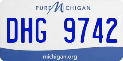 MI license plate DHG9742
