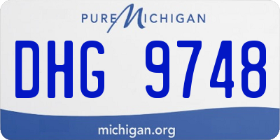 MI license plate DHG9748