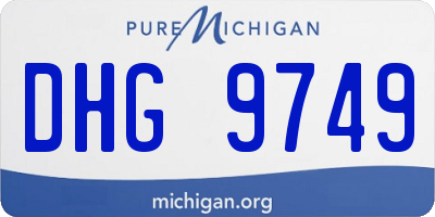 MI license plate DHG9749