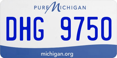MI license plate DHG9750