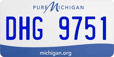 MI license plate DHG9751
