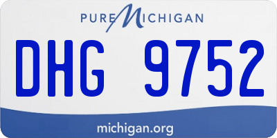 MI license plate DHG9752