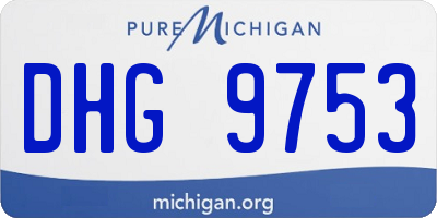 MI license plate DHG9753
