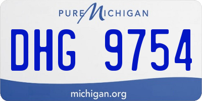 MI license plate DHG9754