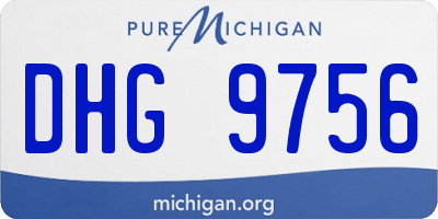 MI license plate DHG9756