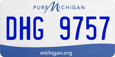 MI license plate DHG9757