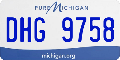 MI license plate DHG9758