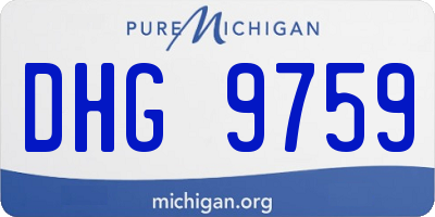 MI license plate DHG9759