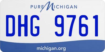 MI license plate DHG9761
