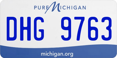 MI license plate DHG9763