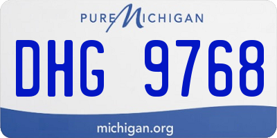 MI license plate DHG9768