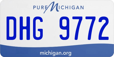 MI license plate DHG9772