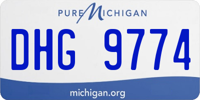 MI license plate DHG9774