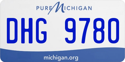 MI license plate DHG9780