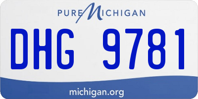 MI license plate DHG9781