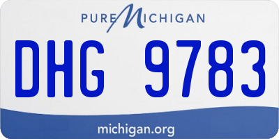 MI license plate DHG9783