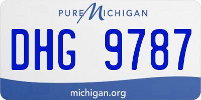 MI license plate DHG9787