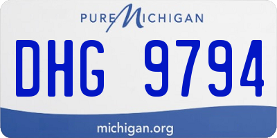 MI license plate DHG9794