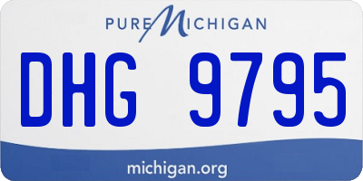 MI license plate DHG9795