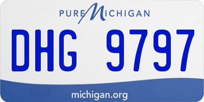 MI license plate DHG9797