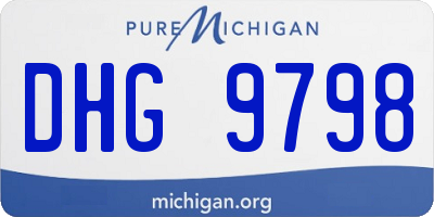 MI license plate DHG9798