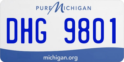 MI license plate DHG9801