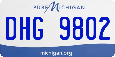 MI license plate DHG9802