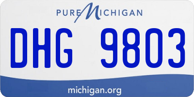MI license plate DHG9803