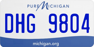 MI license plate DHG9804