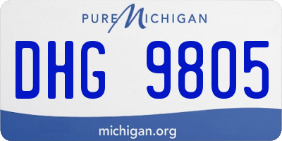 MI license plate DHG9805