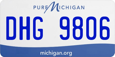 MI license plate DHG9806