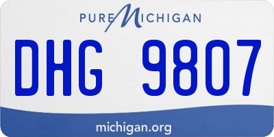 MI license plate DHG9807