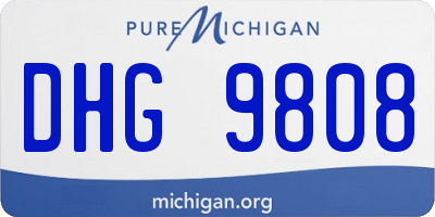 MI license plate DHG9808