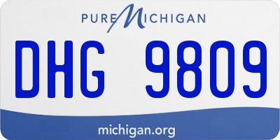 MI license plate DHG9809