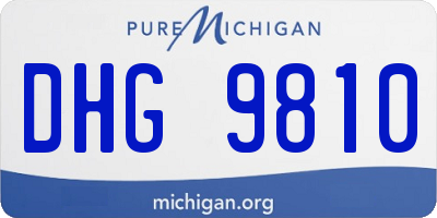 MI license plate DHG9810
