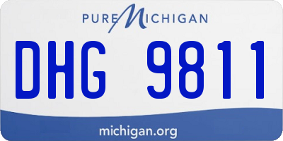 MI license plate DHG9811