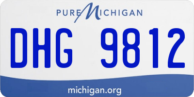 MI license plate DHG9812