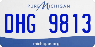 MI license plate DHG9813